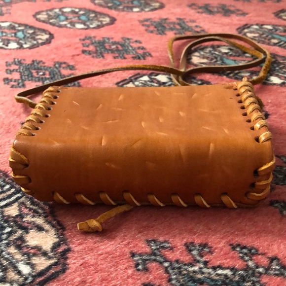 Genuine Leather Hand Tooled Mini Purse - Picture 5 of 8